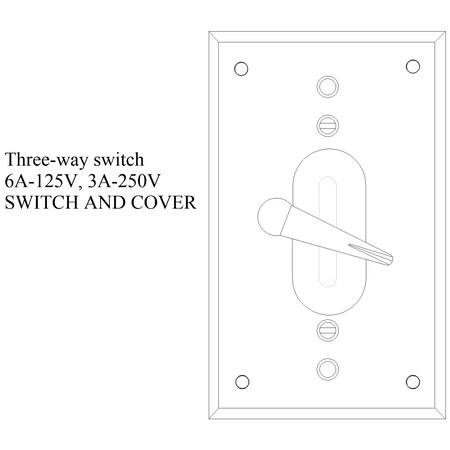 Mulberry Electrical Box Cover, 1 Gang, Rectangular, Toggle Switch Cover 30484